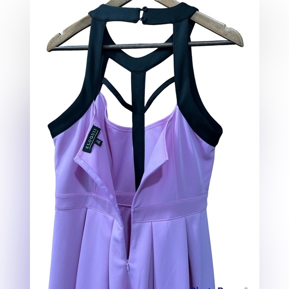 NWT Eloquii Strappy Halter Pleated Mini Dress - Picture 5 of 9